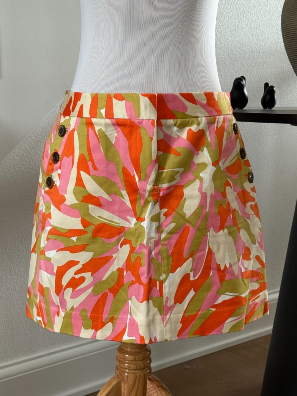 J.Crew Y2K Mod Splash Print Mini Skirt Size 2